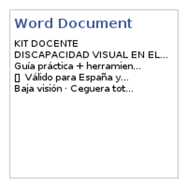 Discapacidad Visual en el Aula — Documentos