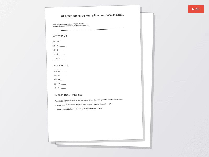 Cuadernillo de multiplicación  — Documentos