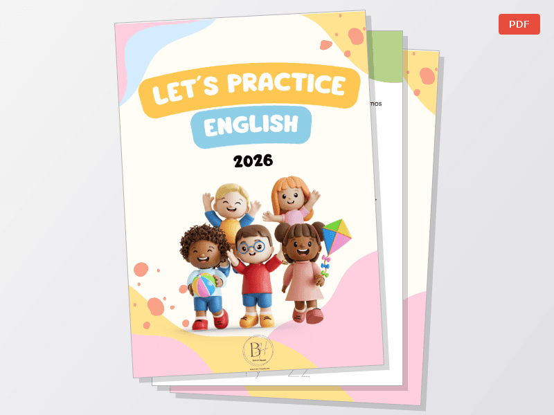 Let’s Practice English 2026 – Libro Lúdico e Imprimible de Inglés para Niños (PDF) — Documentos