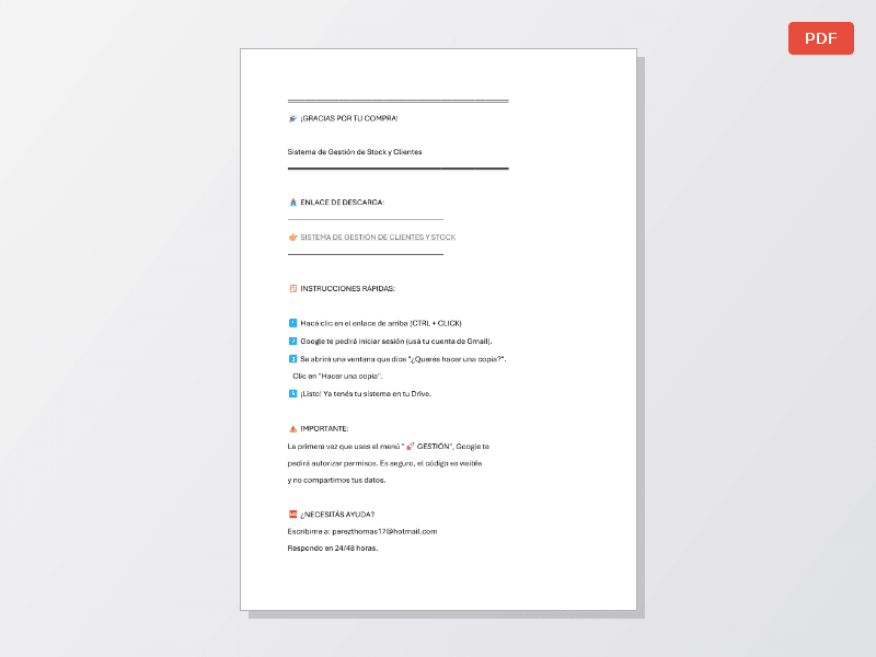 Sistema de Gestión de Stock y Clientes  — Documentos