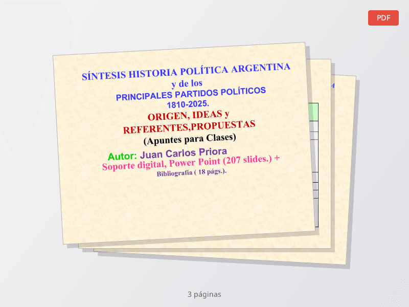 Curso Historia política Argentina — Documentos
