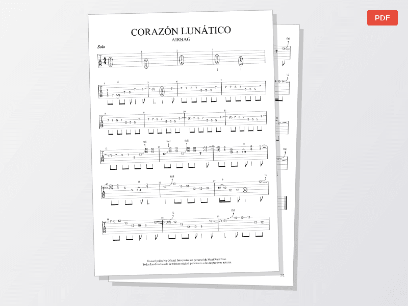 CORAZÓN LUNÁTICO - AIRBAG | TRANSCRIPCIÓN (solo) — Documentos