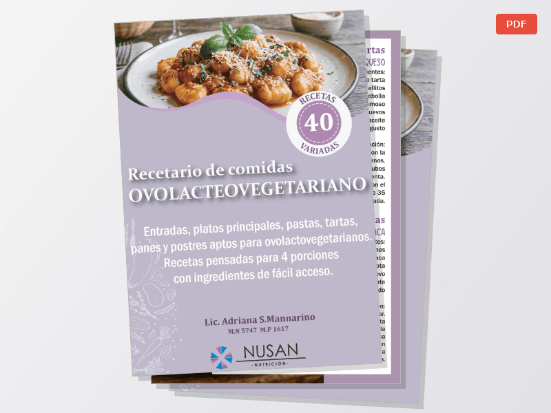 RECETARIO OVOLACTEO COMIDAS — Documentos
