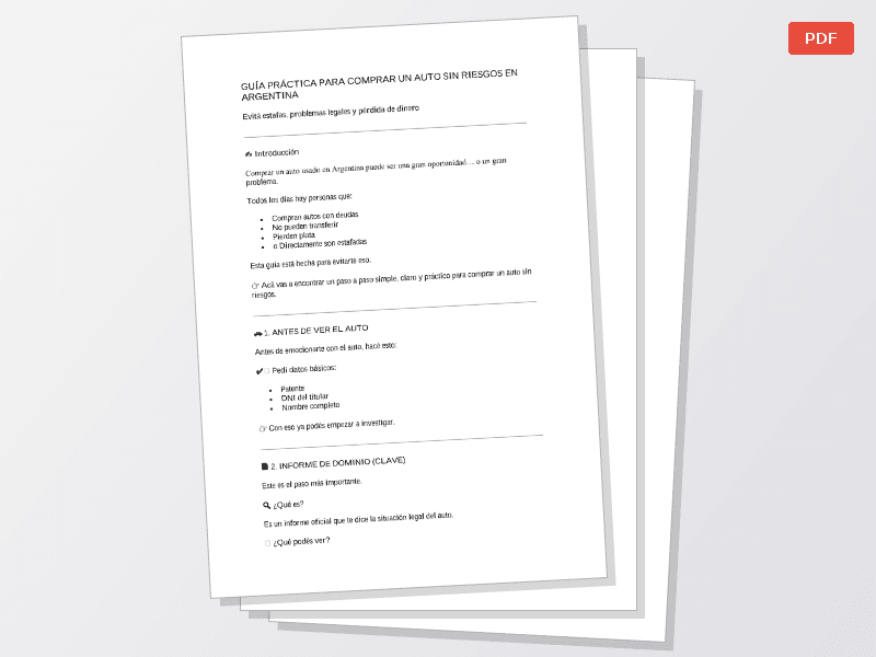 GUÍA PRÁCTICA PARA APRENDER A SOLICITAR INFORMES VEHICULAR EN ARGENTINA — Documentos