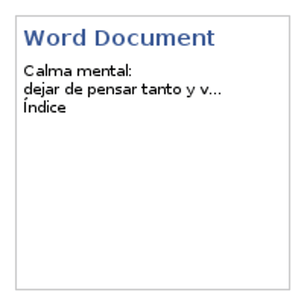 Calma mental  — Documentos