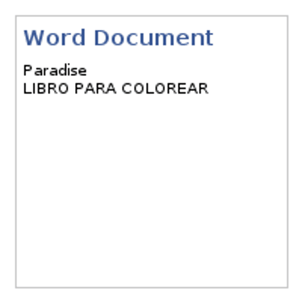 Libro para colorear: PARADISE — Documentos