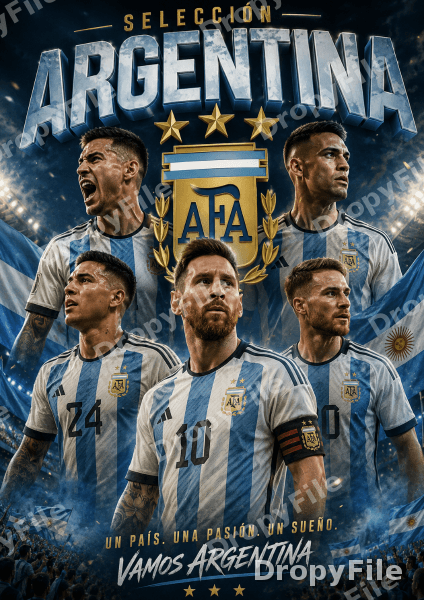 Póster de la selección Argentina — Diseño Gráfico