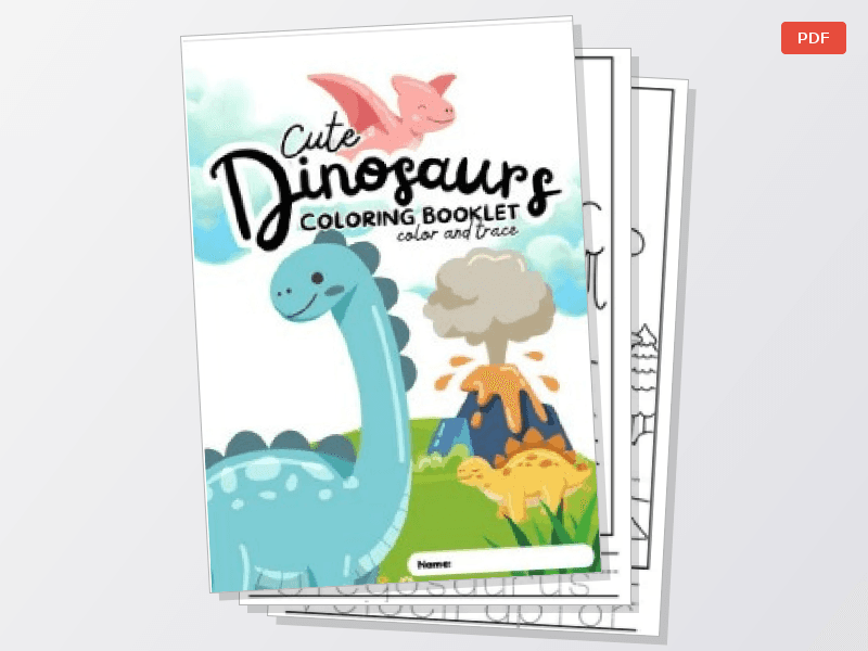 Librito Dinosaurios para colorear — Documentos
