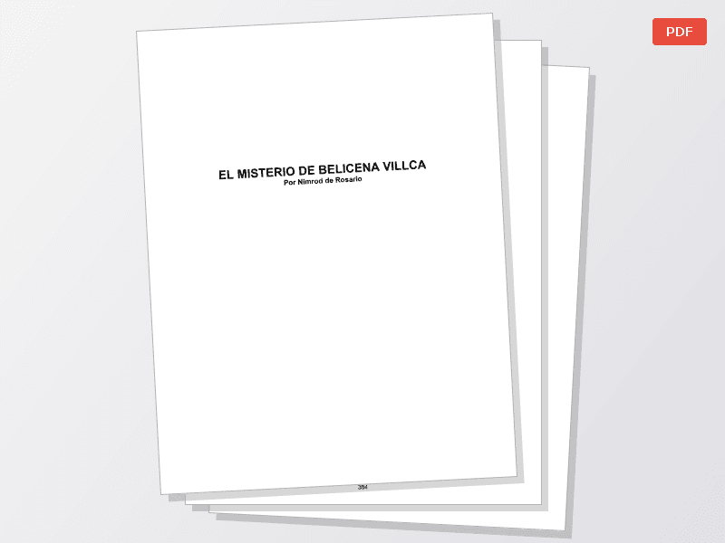 El misterio de belicena villca — Documentos