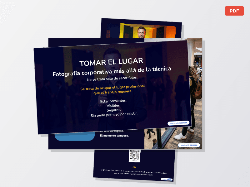Tomar el lugar : Guía práctica para Fotógrafos Corporativos — Documentos