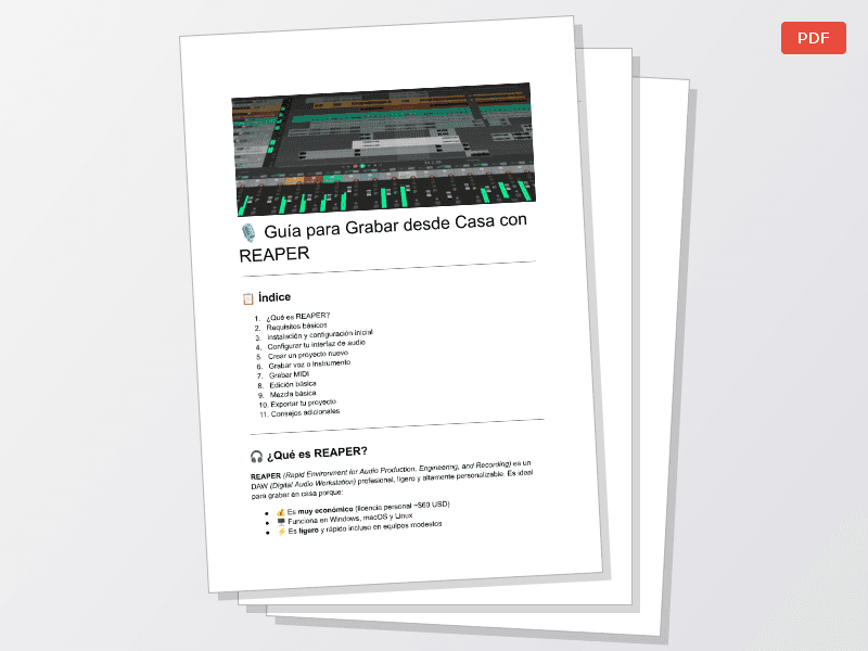Guia de grabacion con Reaper — Documentos