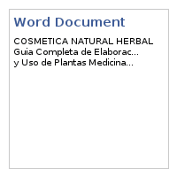 Cosmetica Natural Herbal — Documentos