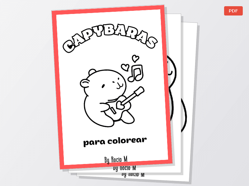CAPYBARA PARA COLOREAR — Documentos