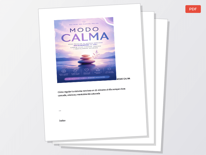 E-book Modo calma "Cómo regular tu sistema nervioso y volver a sentir paz mental " — Documentos