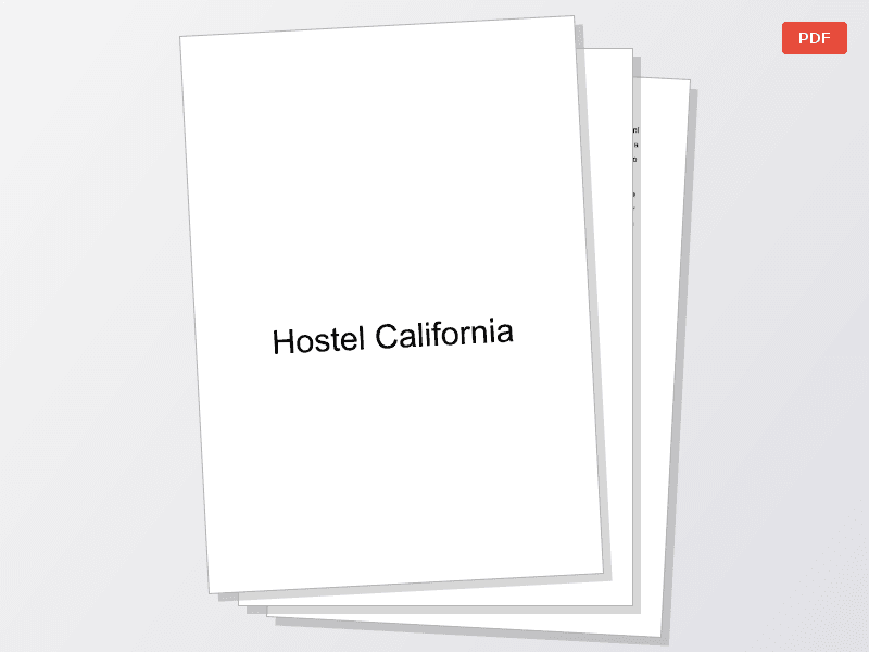 Hostel California - Facu Paduan — Documentos