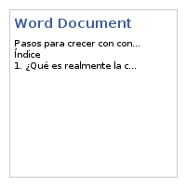 Pasos para crecer con confianza — Documentos