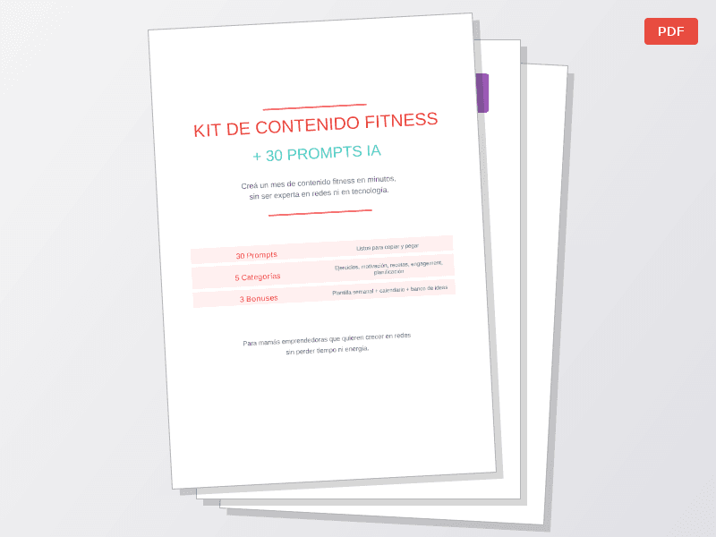 Kit Fitness + 30 Prompts IA: Creá Contenido en Minutos — Documentos